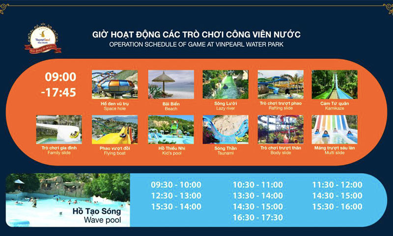 Cập Nhật Giá Vé VinWonders Nha Trang Mới Nhất 2025: Kinh Nghiệm Khám Phá Công Viên Giải Trí Đỉnh Cao 2 Lịch hoạt động công viên nước Vinpearl Nha Trang