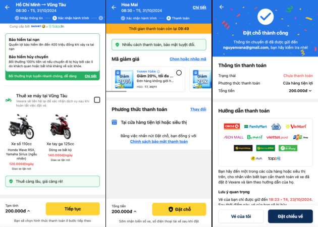 Các phương thức thanh toán vé xe khách trực tuyến