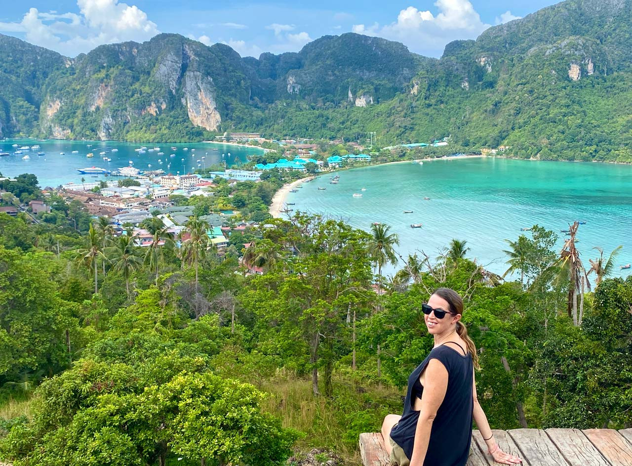 me anna at koh phi phi viewpoint thailand