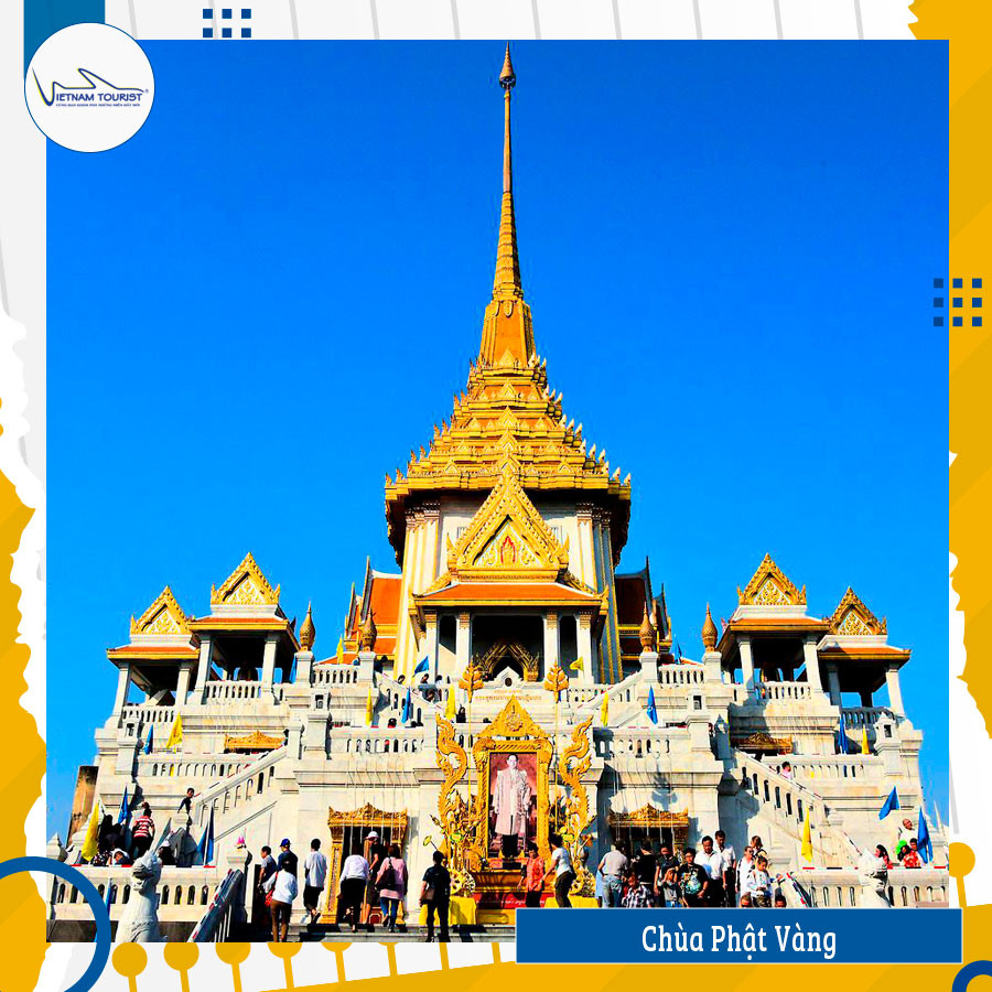 Tượng Phật Vàng bằng vàng nguyên khối tại Chùa Phật Vàng Wat Traimit