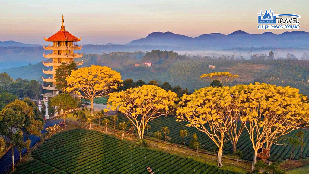 Kinh nghiệm du lịch Bảo Lộc 2 ngày 1 đêm: Lịch trình khám phá Nam Tây Nguyên chi tiết 1 Khuôn viên Tu Viện Bát Nhã tại Bảo Lộc với kiến trúc Á Đông thanh tịnh