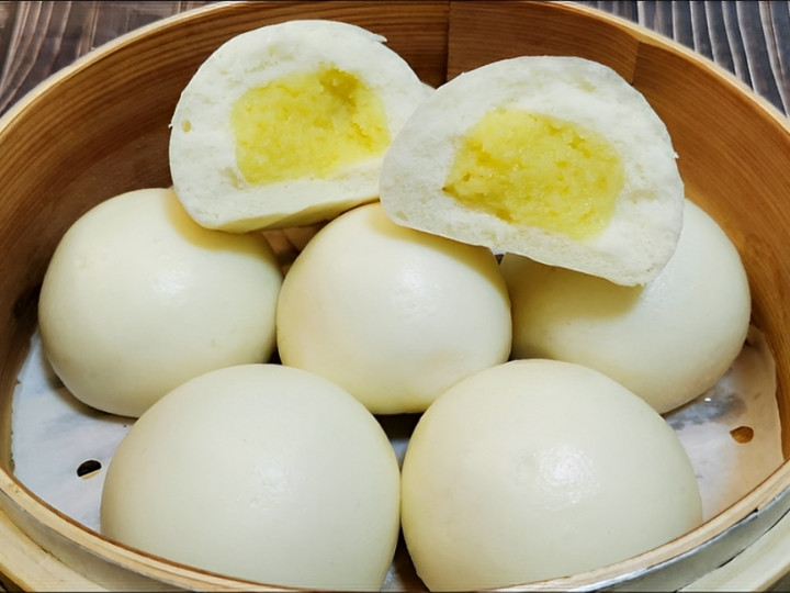 Bánh bao sữa mềm mịn với nhân sữa ngọt ngào