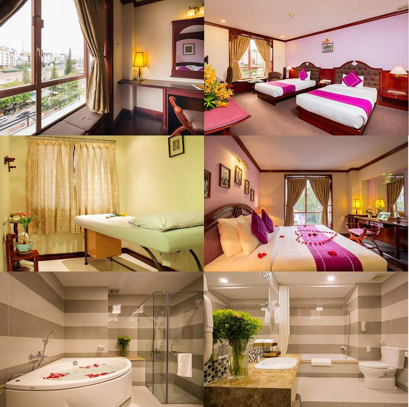 Không gian sảnh và nội thất bên trong Khách sạn TTC Premium Đà Lạt được thiết kế theo phong cách Châu Âu sang trọng