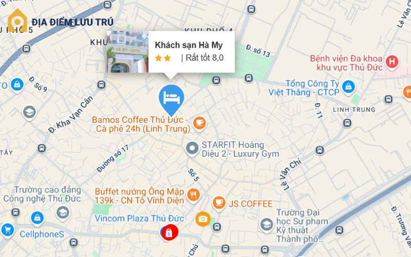 Bản đồ khu vực và các tuyến đường xung quanh Ha My Hotel