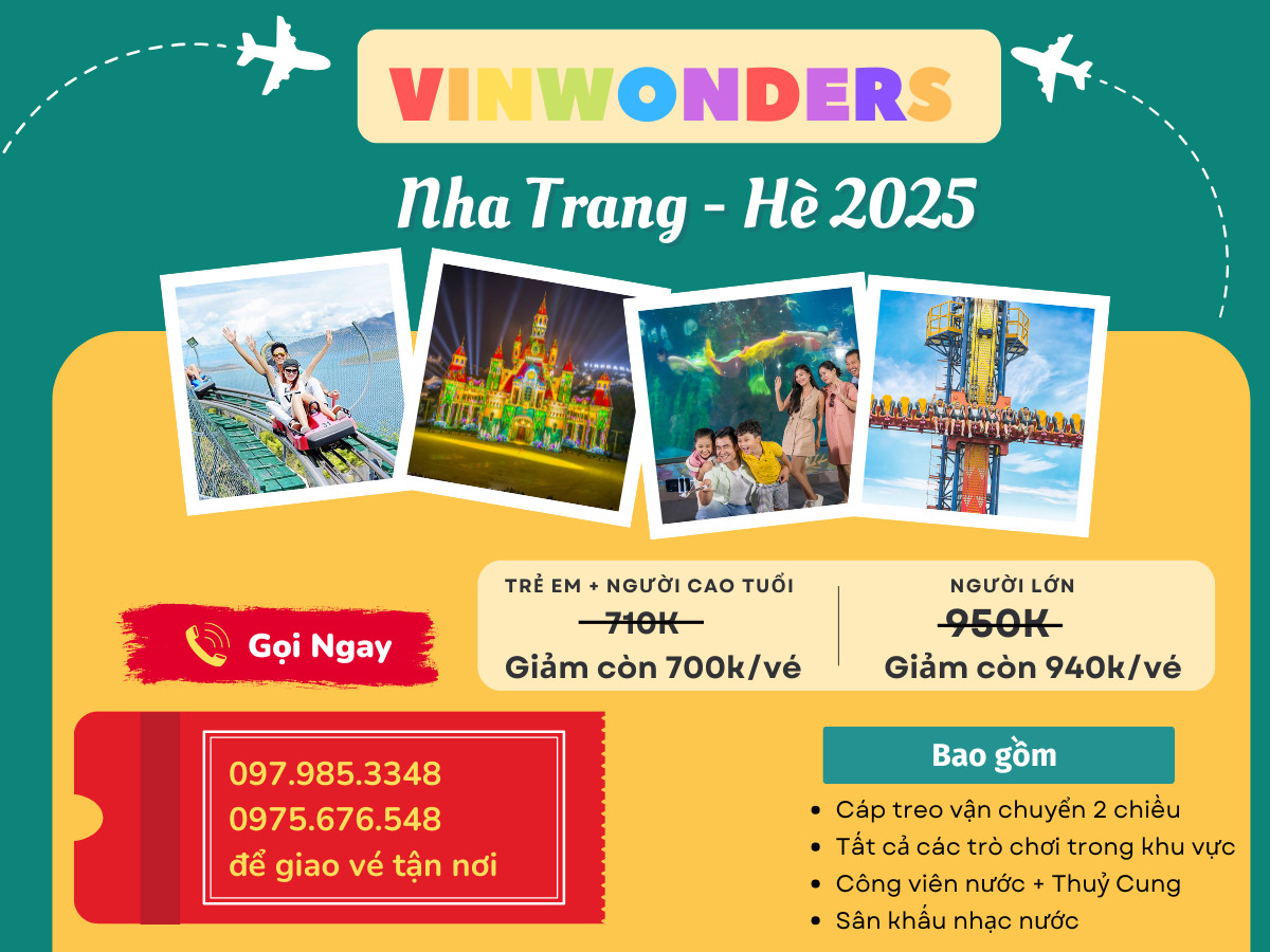 Cập Nhật Giá Vé VinWonders Nha Trang Mới Nhất 2025: Kinh Nghiệm Khám Phá Công Viên Giải Trí Đỉnh Cao 1 Vé VinWonders Nha Trang 2025 và hình ảnh quảng cáo