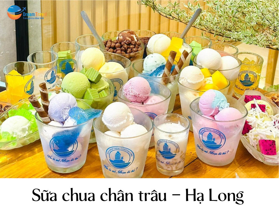 Ly sữa chua trân châu Hạ Long trắng mịn, ăn kèm trân châu nấu cốt dừa vàng