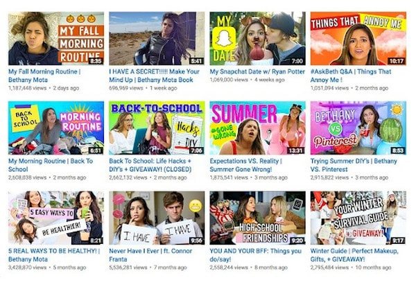 Hình ảnh minh họa Thumbnail trên Youtube