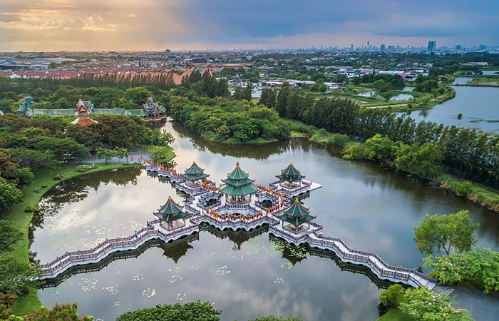 Toàn cảnh các công trình kiến trúc tái tạo tại Muang Boran (Ancient City)