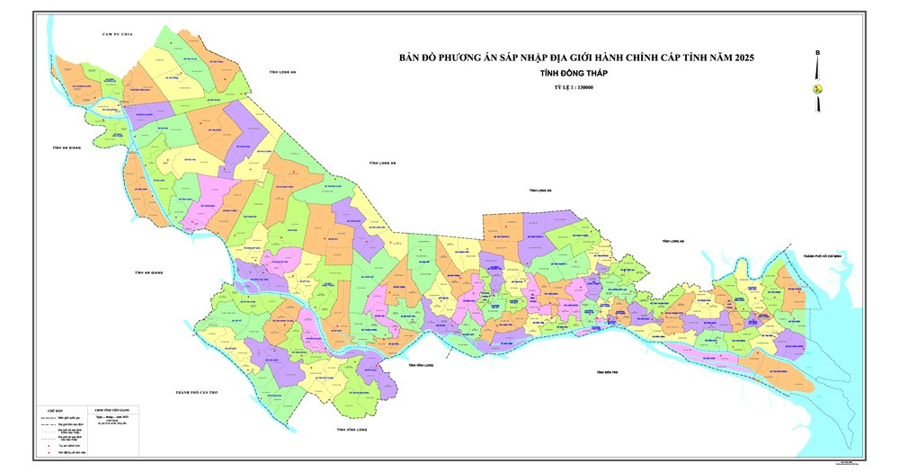 Cập Nhật Bản Đồ Miền Tây Sau Sáp Nhập: 6 Tỉnh Mới và Ảnh Hưởng Đến Du Lịch 4 Bản đồ tỉnh Đồng Tháp sau khi mở rộng địa giới hành chính