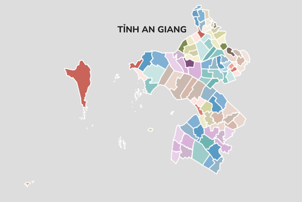 Cập Nhật Bản Đồ Miền Tây Sau Sáp Nhập: 6 Tỉnh Mới và Ảnh Hưởng Đến Du Lịch 6 Bản đồ tỉnh An Giang mới với diện tích rộng nhất khu vực