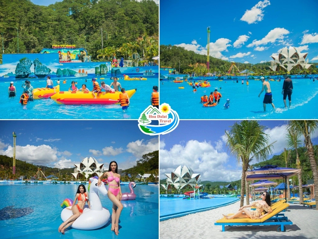 Các hoạt động chèo thuyền kayak và bơi lội hấp dẫn dưới nước