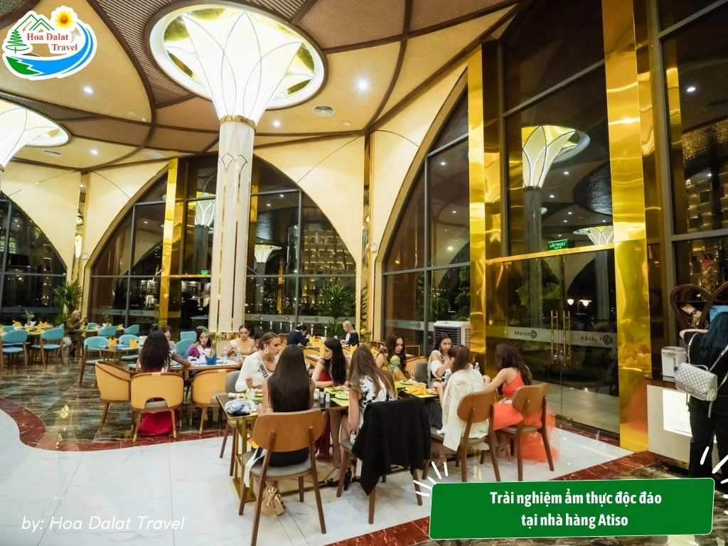 Không gian nhà hàng Atiso với tầm nhìn đẹp tại resort