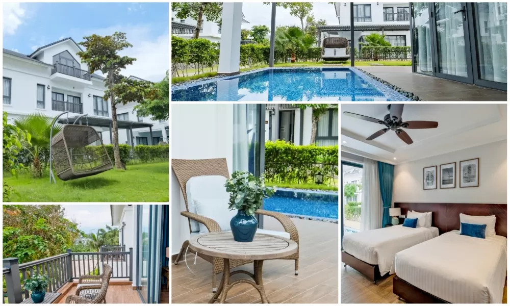 Sunset Sanato Phú Quốc: Cẩm Nang Khám Phá & Kinh Nghiệm Check-in Từ A-Z 4 Một góc khu nghỉ dưỡng sang trọng bên bãi biển tại Sunset Sanato