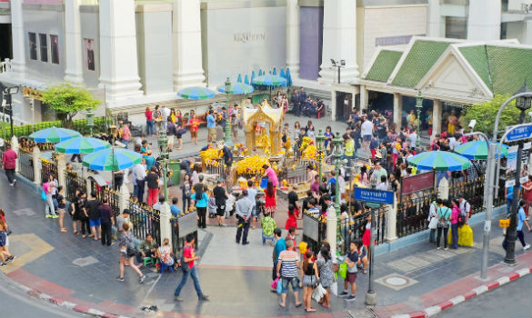 Hình ảnh Tượng Thần Tứ Diện (Phật 4 mặt) tại Đền Erawan, Bangkok