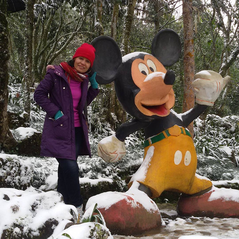 Cẩm nang khám phá Núi Hàm Rồng Sapa: Săn mây, ngắm hoa và 7 kinh nghiệm A-Z 11 Màu tuyết trắng phau bao trùm không gian núi Hàm Rồng