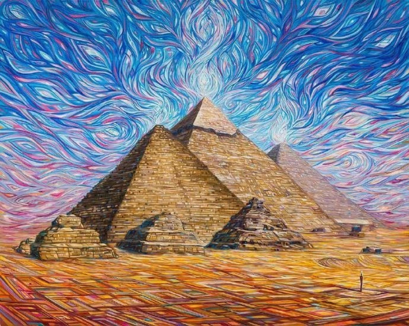 Hình vẽ kim tự tháp Ai Cập đơn giản và dễ thực hiện