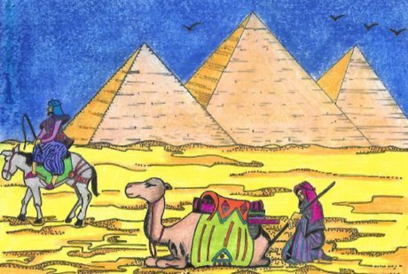 tranh há»c sinh váº½ kim tá»± thÃ¡p