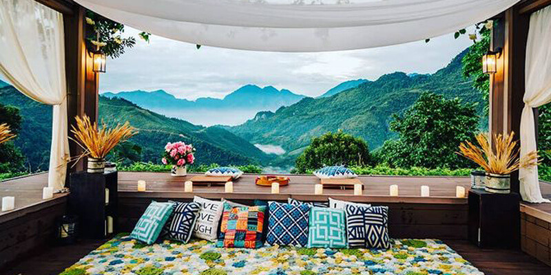 Một góc nghỉ dưỡng tại P'apiu Resort Hà Giang