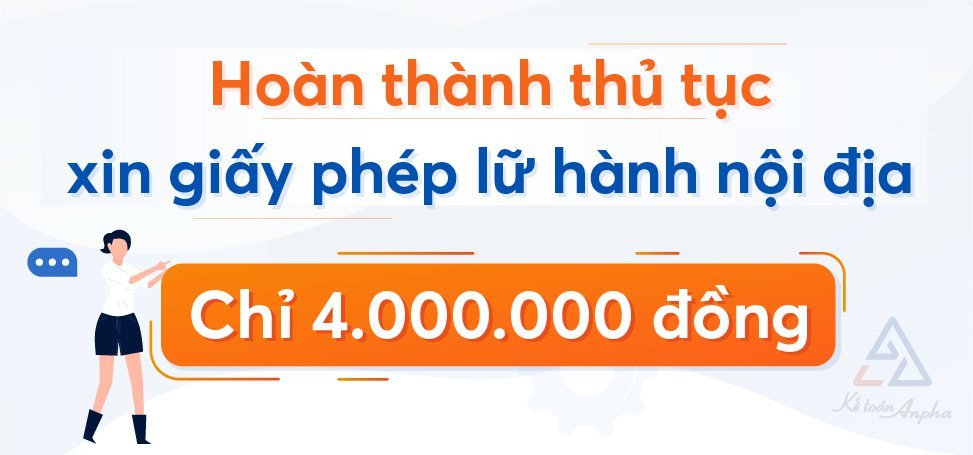 Bảng chi phí thẩm định và dịch vụ xin cấp giấy phép lữ hành nội địa