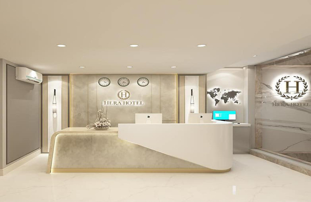 Top 15 Khách Sạn 3 Sao Sài Gòn Chất Lượng, Giá Tốt Cho Mọi Hành Trình 5 Sảnh khách sạn Hera Hotel Airport rộng rãi, thiết kế sang trọng và tinh tế