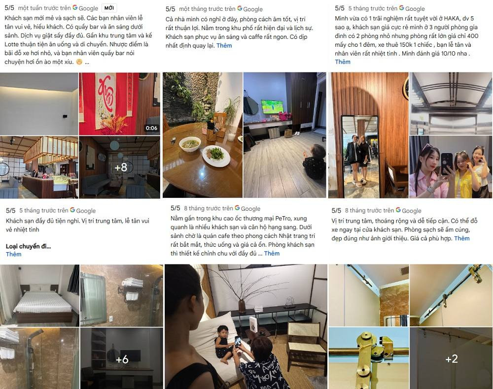 Top 8 Khách sạn Tuy Hòa Lý tưởng cho hành trình khám phá Phú Yên 11 Màn hình hiển thị các đánh giá và xếp hạng từ khách hàng về HAKU Boutique Hotel trên Google Maps