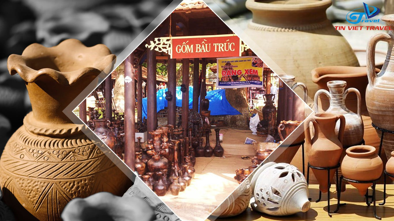 Người phụ nữ Chăm đang tạo hình sản phẩm gốm tại làng gốm Bàu Trúc