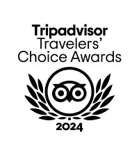 Biểu tượng giải thưởng Travelers' Choice của TripAdvisor năm 2024 dành cho Bay Hotel Hồ Chí Minh.