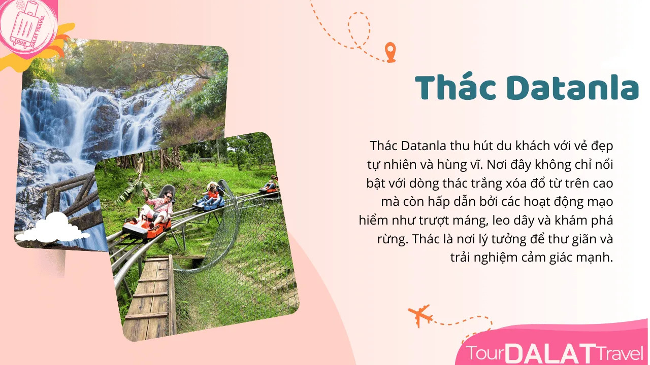 Dòng thác Datanla hùng vĩ với màu nước trong xanh