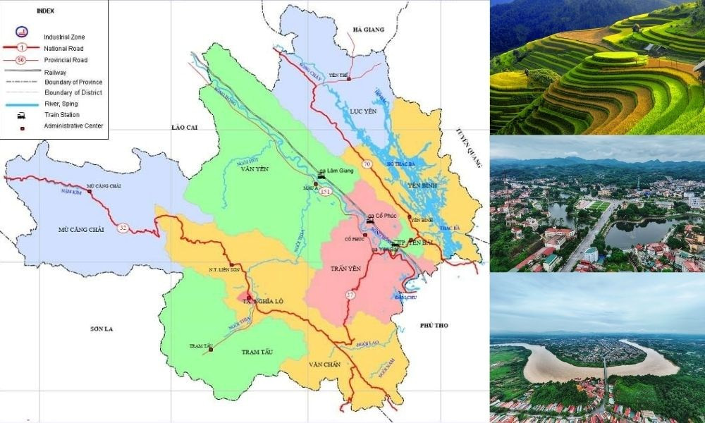 Bản đồ hành chính Tỉnh Yên Bái