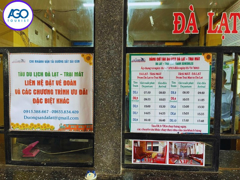 Lịch trình tàu chạy tuyến Ga Đà Lạt – Trại Mát